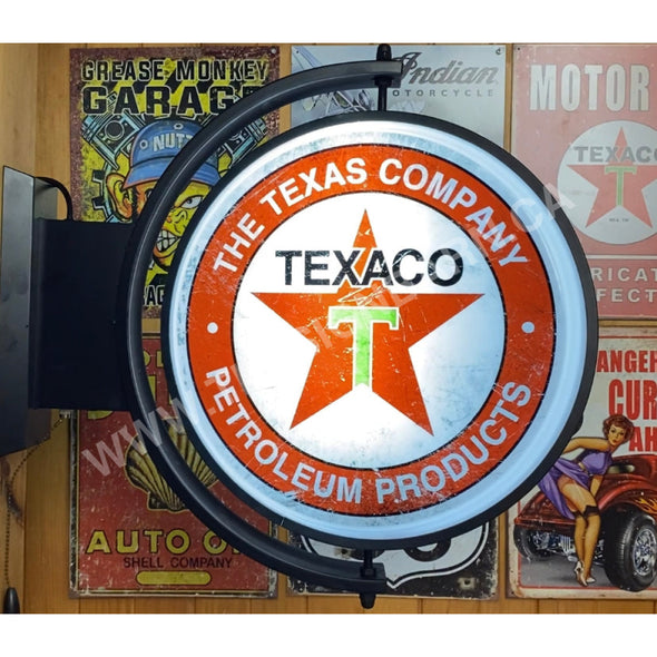 Texaco 24’’ Rotating Led Lighted Design #S5008 Pivoting With Switch