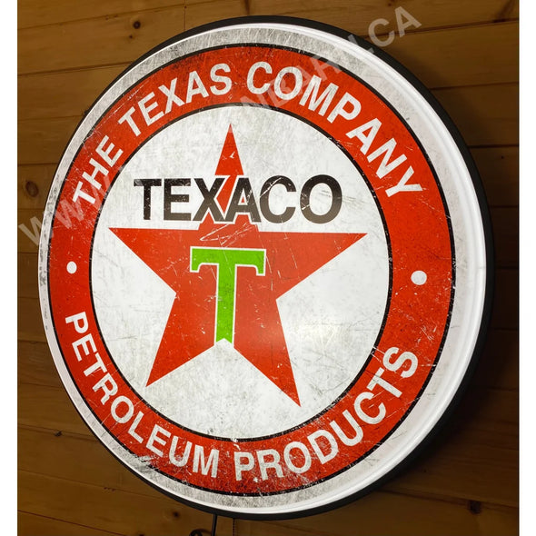 Texaco 30’’ Backlit Led Button Sign Design #Bb5008 Led