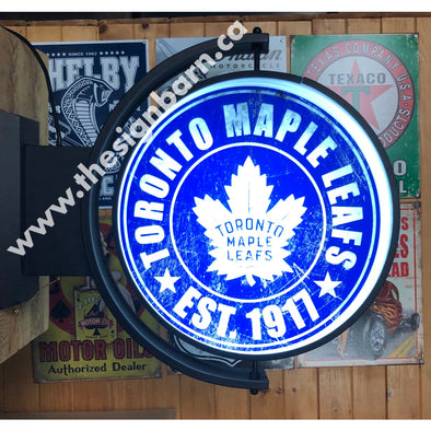 Toronto Maple Leafs 24’’ Rotating Led Lighted Sign Design #S5022 Pivoting With Switch