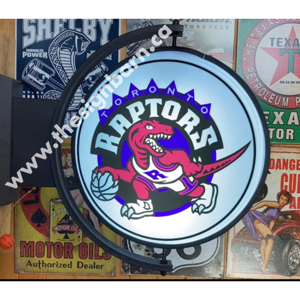 Toronto Raptors 24’’ Rotating Led Lighted Sign Design #S5031 Pivoting With Switch