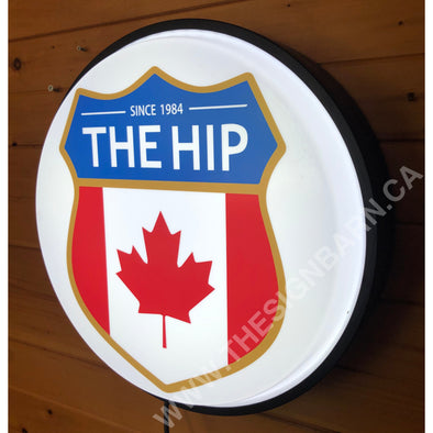 Tragically Hip 18’’ Backlit Led Button Sign Design #W5162 18” Led Buttons