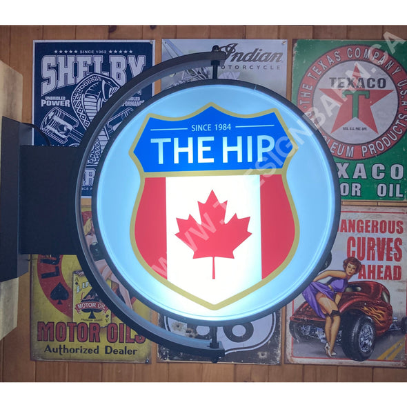 Tragically Hip Gord Tribute 24’’ Rotating Led Lighted Sign Design #S7024 Pivoting With Switch