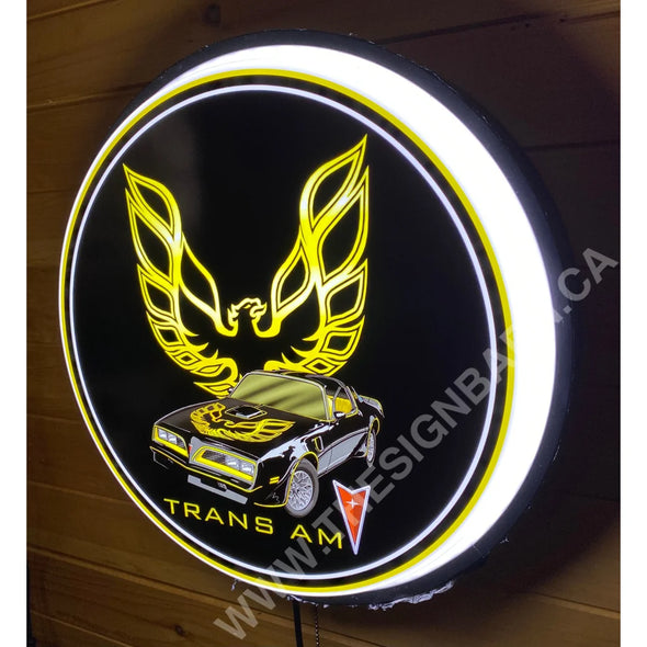 Trans Am 18’’ Backlit Led Button Sign Design #W5048 18” Led Buttons