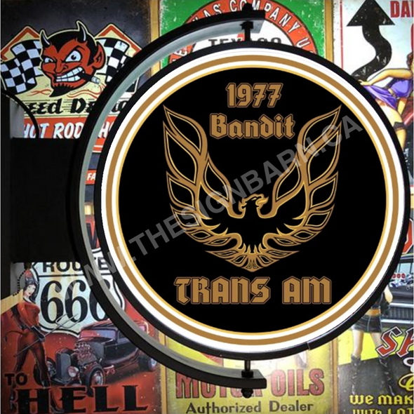 Trans Am Bandit 24’’ Rotating Led Lighted Sign Design #S5071 Pivoting With Switch