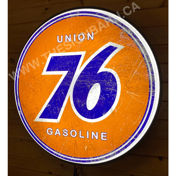 Union 76 30’’ Backlit Led Button Sign Design #Bb7091 Led