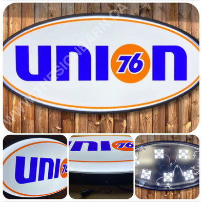 Union 76 32’’ Backlit Led Oval Sign Design #V7152 Backlit Ovals