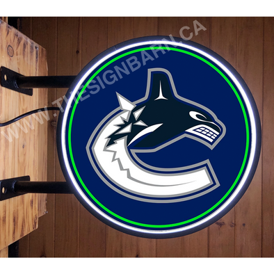 Vancouver Canucks 20’’ Led Fixed Flange Sign Design #F5015 Led Sign