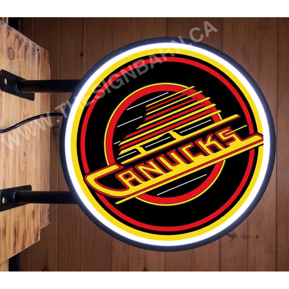 Vancouver Canucks 20’’ Led Fixed Flange Sign Design #F5106 Led Sign