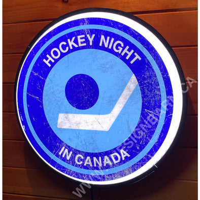 Vintage Hockey Night In Canada 18’’ Backlit Led Button Sign Design #W7086 18” Led Buttons