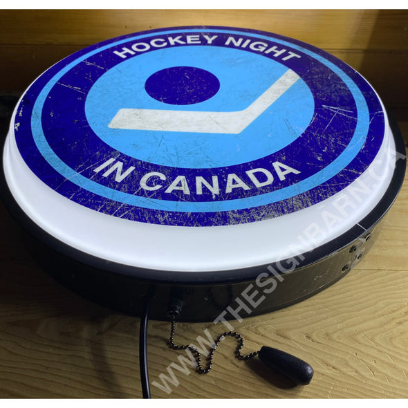 Vintage Hockey Night In Canada 18’’ Backlit Led Button Sign Design #W7086 18” Led Buttons