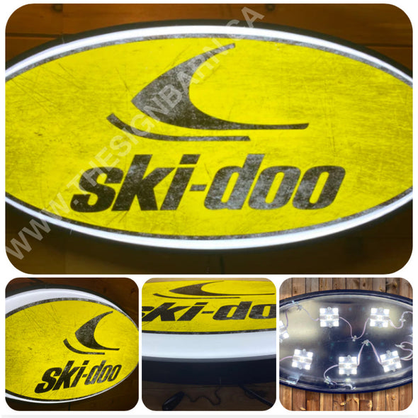 Vintage Ski-Doo 32’’ Backlit Led Oval Sign Design #V5005 Backlit Ovals