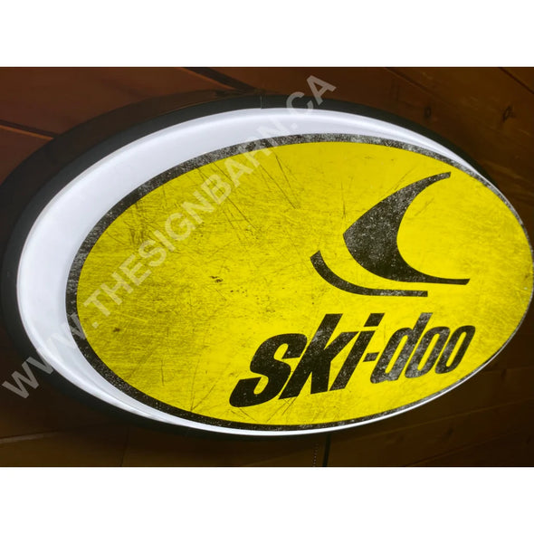 Vintage Ski-Doo 32’’ Backlit Led Oval Sign Design #V5005 Backlit Ovals