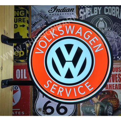 Volkswagen Service 20’’ Two Sided Led Fixed Flange Sign Design #7187 Led Sign