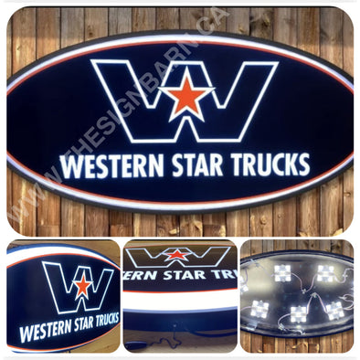 Western Star 32’’ Backlit Led Oval Sign Design #7149 Backlit Ovals