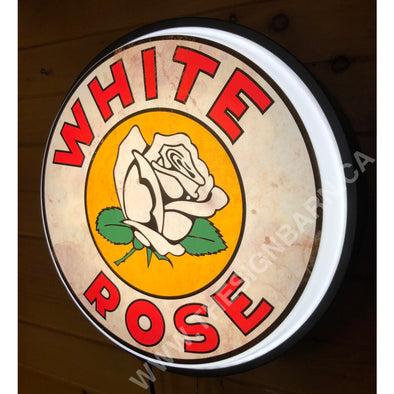 White Rose 18’’ Backlit Led Button Sign Design #W5051 18” Led Buttons