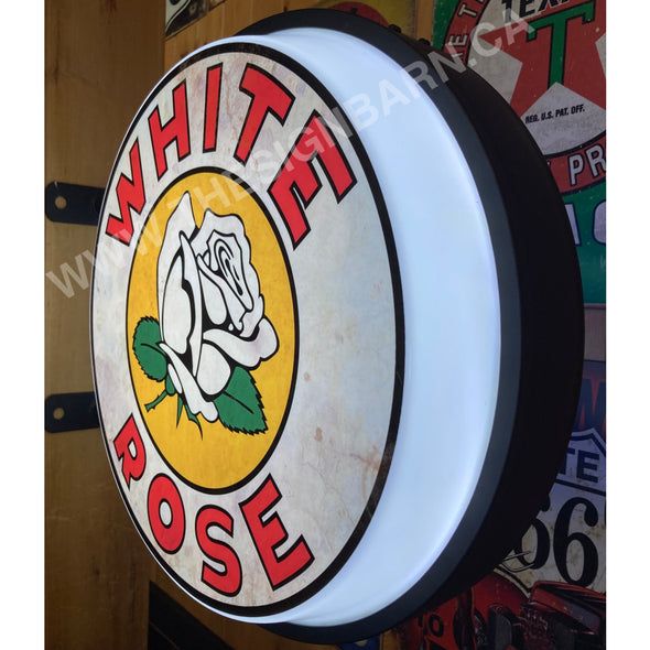 White Rose 20’’ Led Fixed Flange Sign Design #F5051 Led Sign