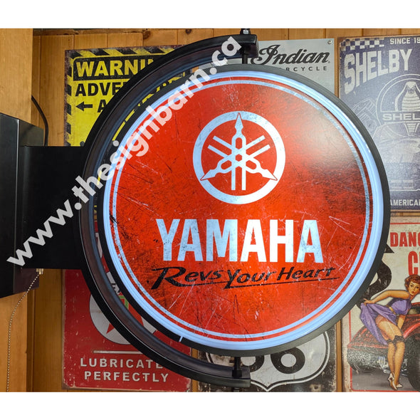 Yamaha 24’’ Rotating Led Lighted Sign Design #S5000 Pivoting With Switch