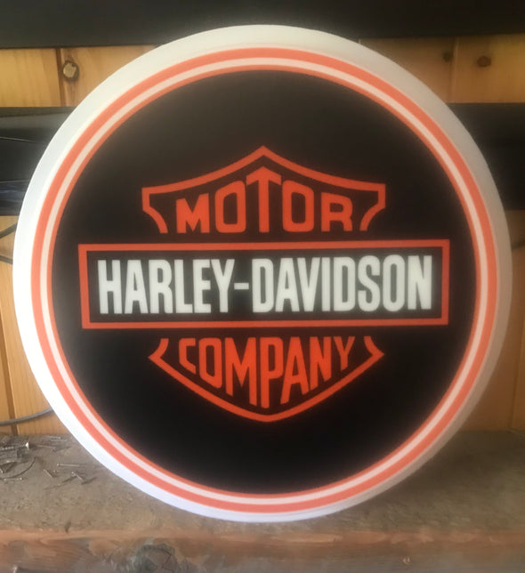 Harley Davidson 20" LED Fixed Flange Sign Design #F5061