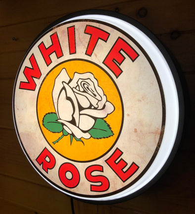 White Rose 18" Backlit LED Button Sign Design #W5051