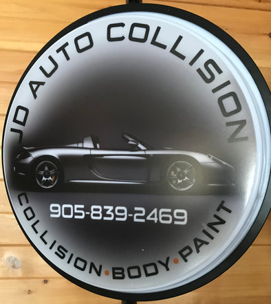 J.D. Auto Collision 18" Backlit Button