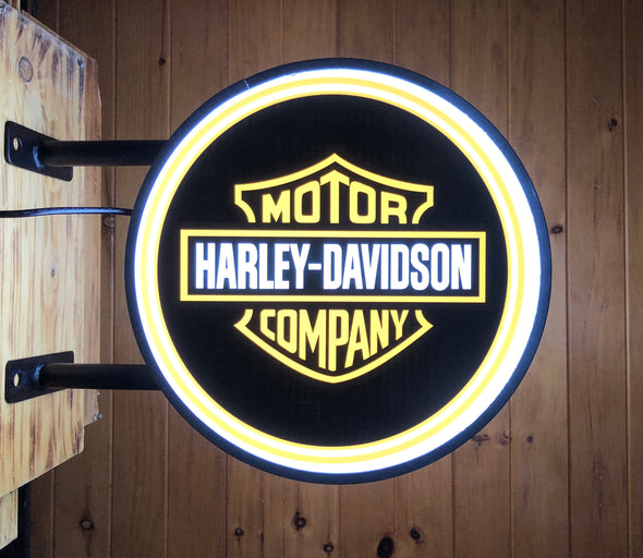 Harley Davidson 20" LED Fixed Flange Sign Design #F5061