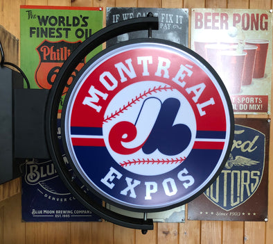 Montreal Expos 24” Rotating LED Lighted Sign Design #S5028
