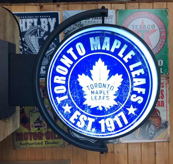 Toronto Maple Leafs 24" Rotating LED Lighted Sign Design #S5022