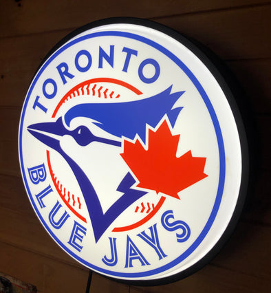 Toronto Blue Jays 18" Backlit LED Button Sign Design #W5064