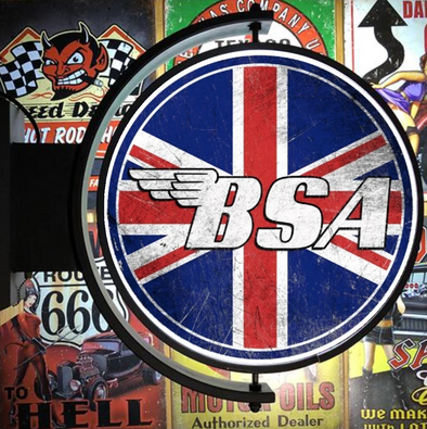 BSA Motorcycle 24" Rotating LED Lighted Sign Design #S5045