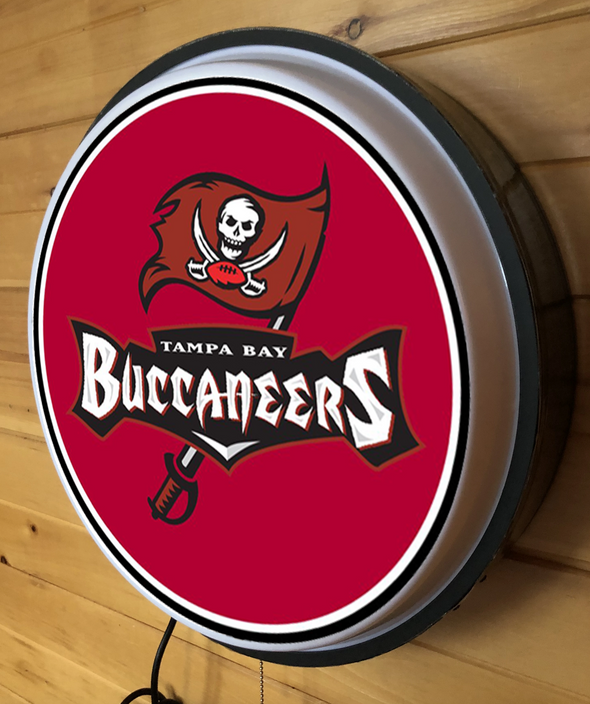 Tampa Bay Buccaneers 18" Backlit LED Button Sign Design #W5147