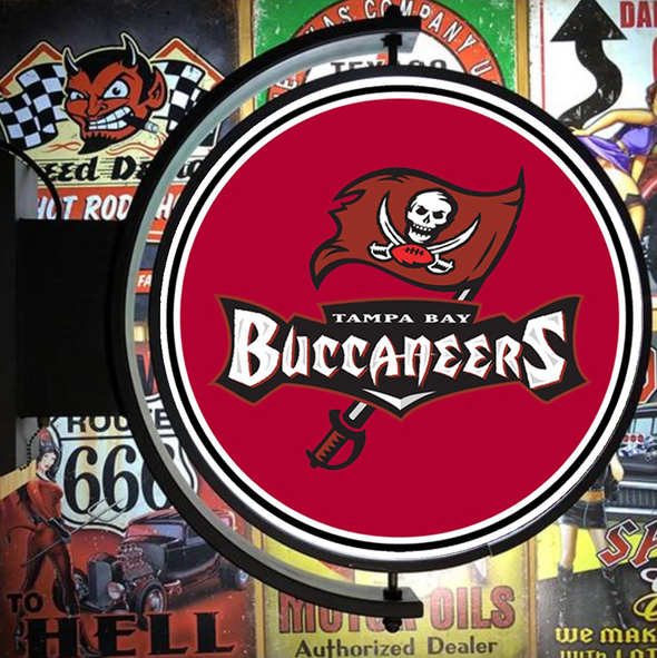 Tampa Bay Buccaneers 24" Rotating LED Lighted Sign Design #S5147
