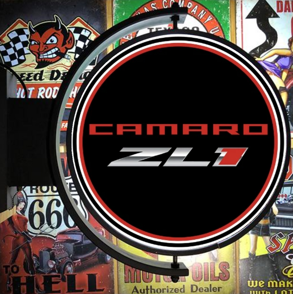 Camaro ZL1 24" Rotating LED Lighted Sign Design #S5067