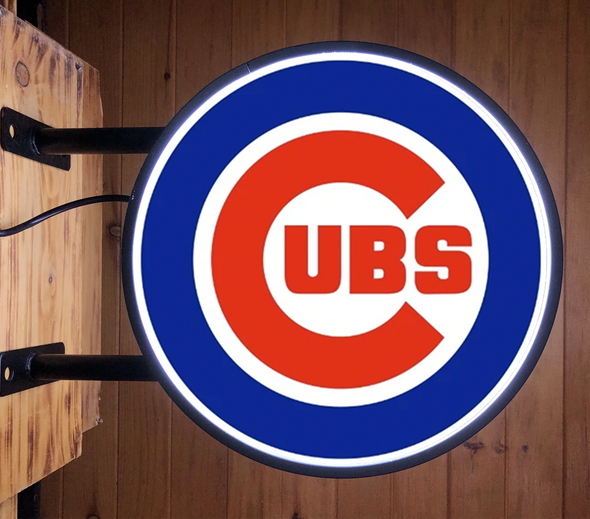 Chicago Cubs 20” LED Fixed Flange Sign Design #F5073