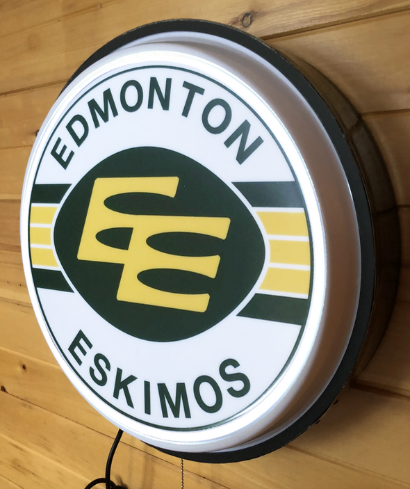 Edmonton Eskimos Backlit LED Button Sign Design #W5103