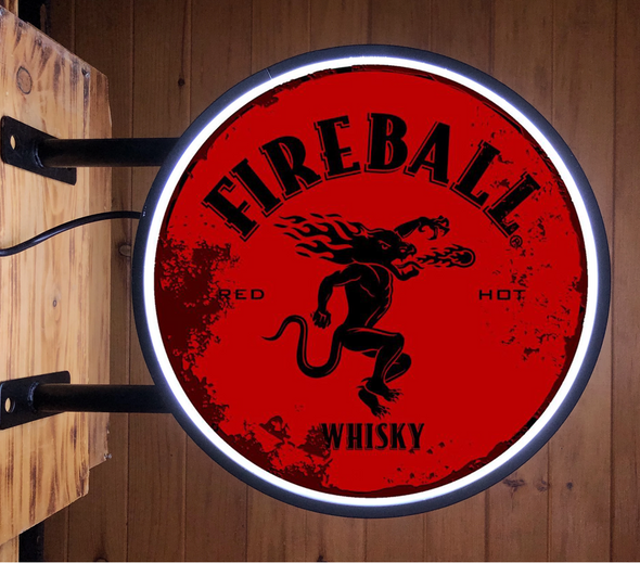 Fireball Whiskey 20" LED Fixed Flange Sign Design #F5139
