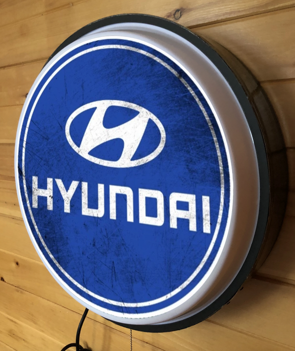 Hyundai 18" Backlit LED Button Sign Design #W5076