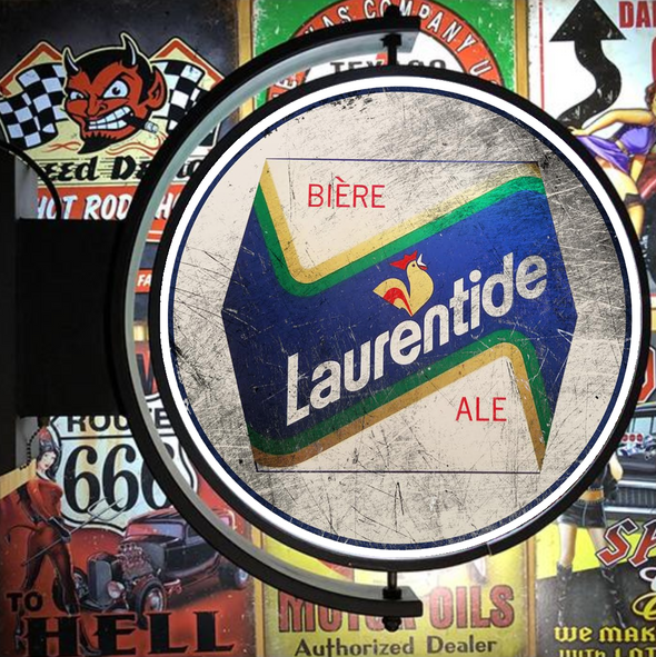 Bière Laurentide 24" Rotating LED Lighted Sign Design #S5136