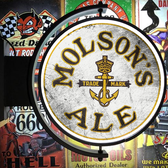 Molson Ale 24" Rotating LED Lighted Sign Design #S5120