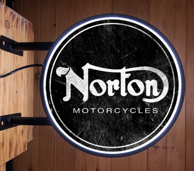 Norton Motorcycle 20" LED Fixed Flange Sign Design #F5063