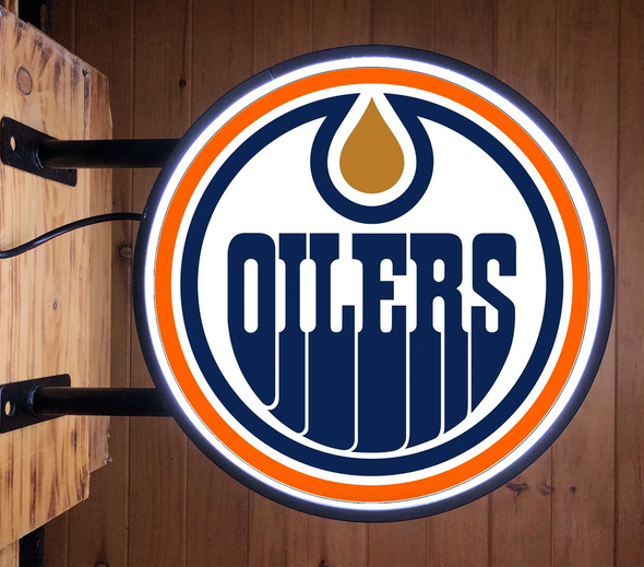 Edmonton Oilers 20" LED Fixed Flange Sign Design #F5104