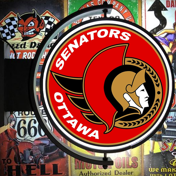 Ottawa Senators 24" Rotating LED Lighted Sign Design #S5157