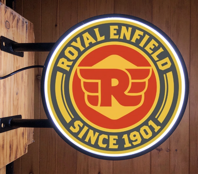 Royal Enfield 20" LED Fixed Flange Sign Design #F5065