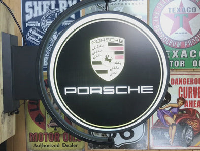 Porsche 24" Rotating LED Lighted Sign Design #S5041