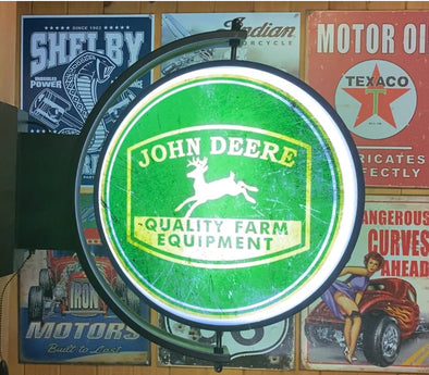 John Deere 24” Rotating LED Lighted Sign Design #S5003