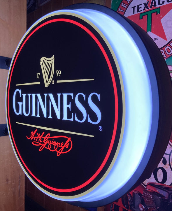 Guinness 20" LED Fixed Flange Sign Design #F5056