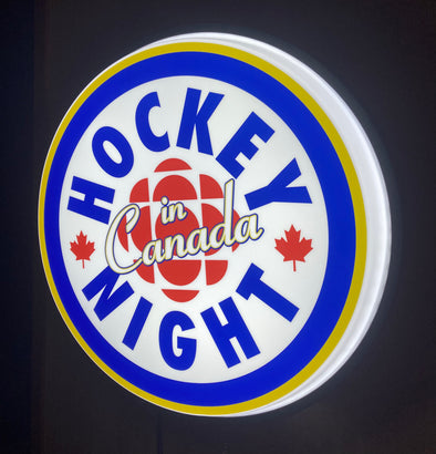 Hockey Night In Canada 18" Backlit LED Button Sign Design #W7011
