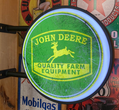 John Deere 20" LED Fixed Flange Sign Design #F5003