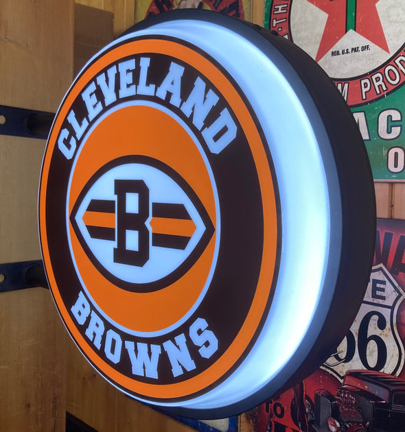 Cleveland Browns 20" LED Fixed Flange Sign Design #F7082