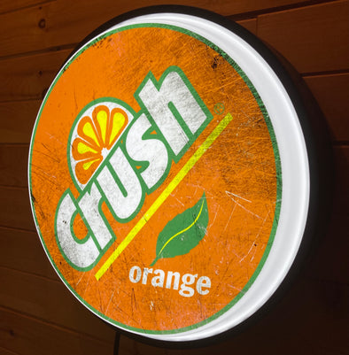 Orange Crush 18" Backlit LED Button Sign Design #W6009