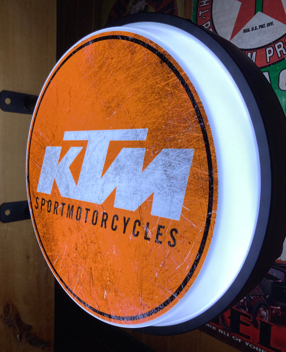 KTM Sportmotorcycles 20" LED Fixed Flange Sign Design #F5004